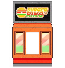 A drive-thru window into Burger Ring. Click to go to the index!